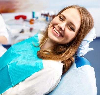 Woman smiling after gum recontouring