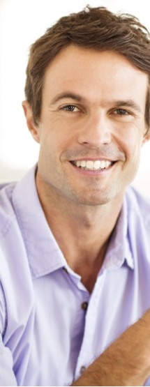 Man with healhty smile after preventive dentistry